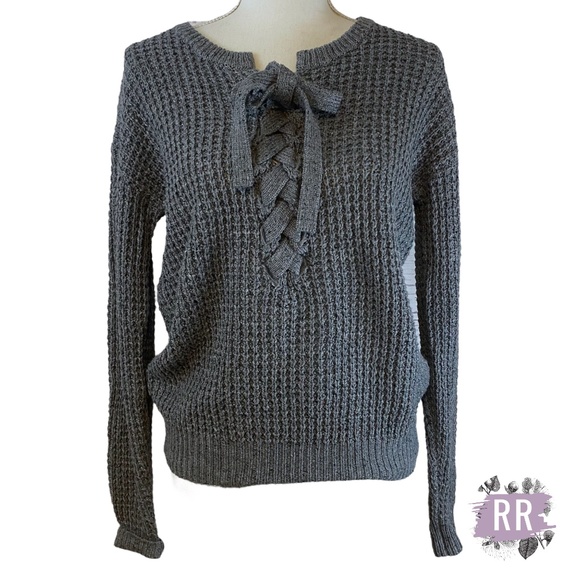 DESIGNERS REMIX Charlotte Eskildsen Kimmy Front Lace Up Sweater - Picture 1 of 7